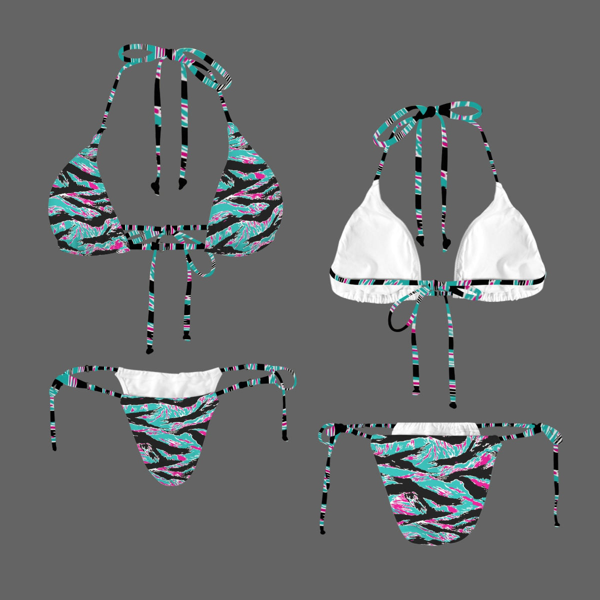 Miami Tiger Stripe Teal