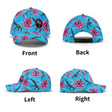 Gorra de béisbol azul hibisco de alta capacidad