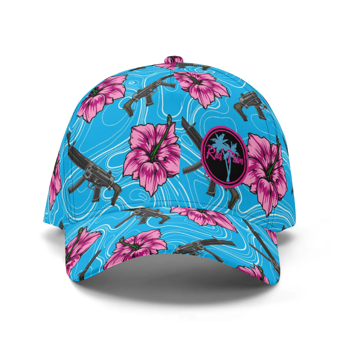 Gorra de béisbol azul hibisco de alta capacidad