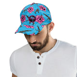 Gorra de béisbol azul hibisco de alta capacidad