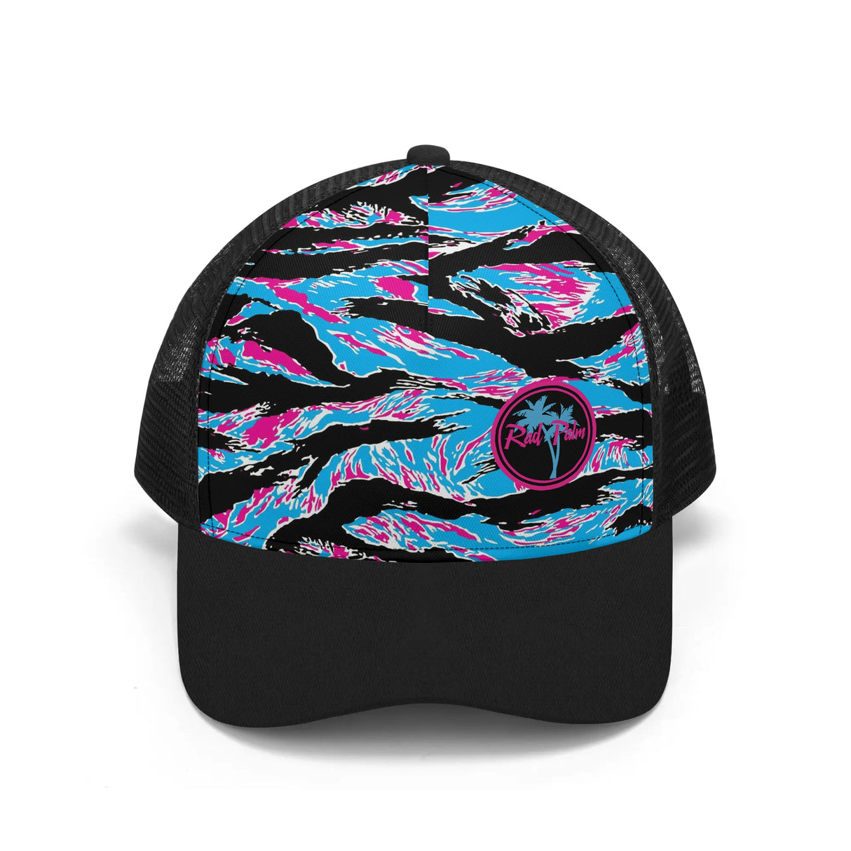 Gorra de camionero de malla con rayas de tigre de Miami