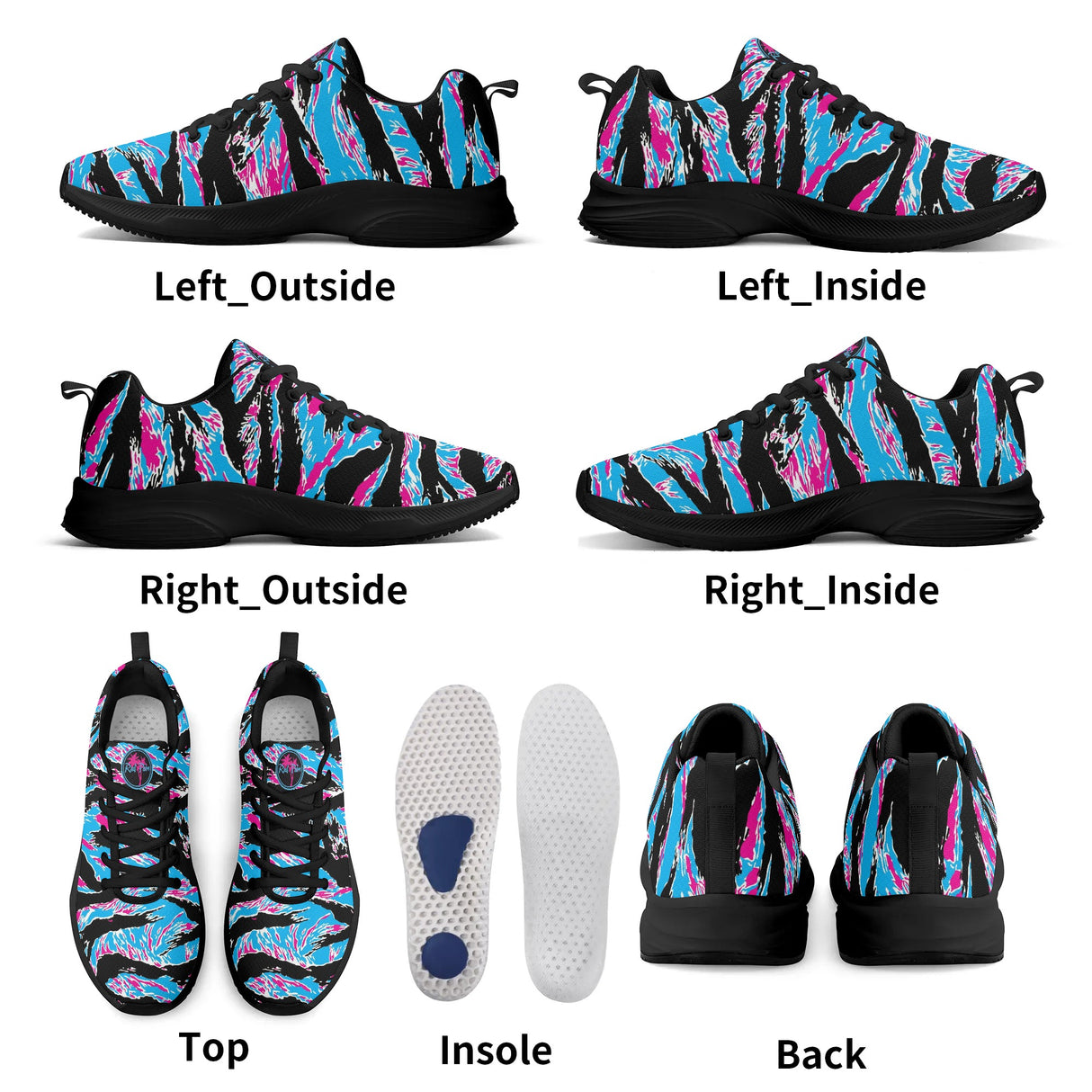 Miami Tiger Stripe Running Shoes