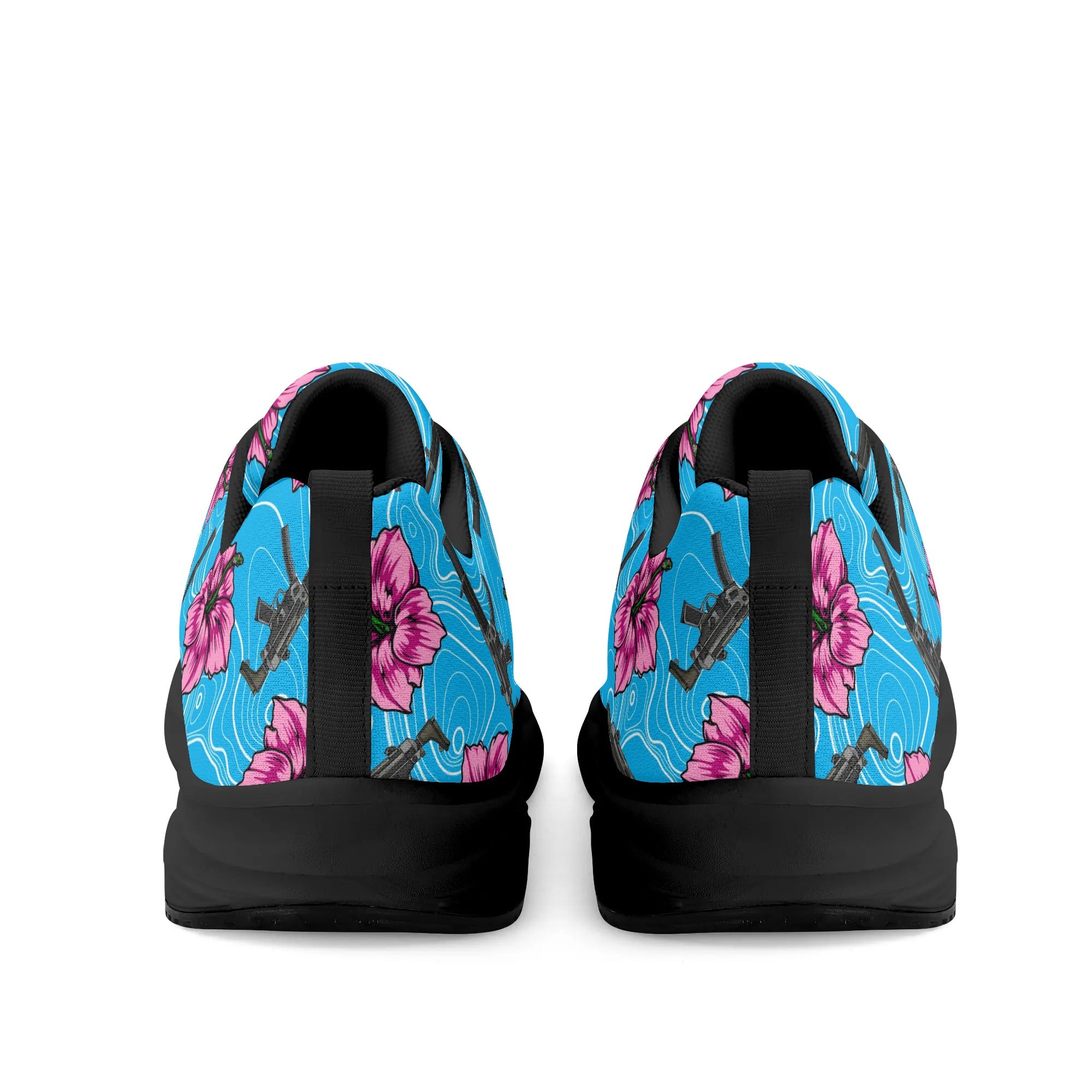 High Capacity Hibiscus Blue Running Shoes