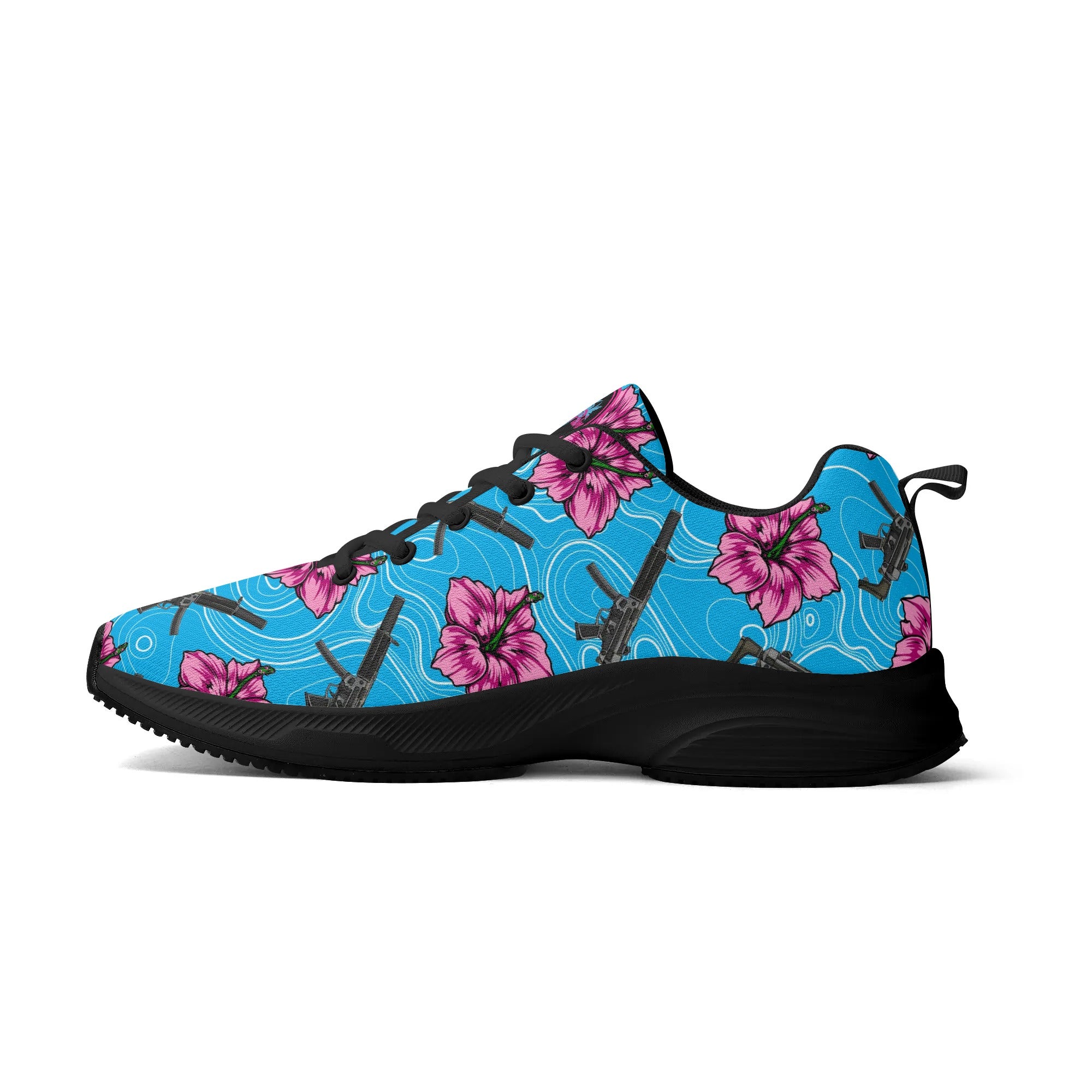 High Capacity Hibiscus Blue Running Shoes