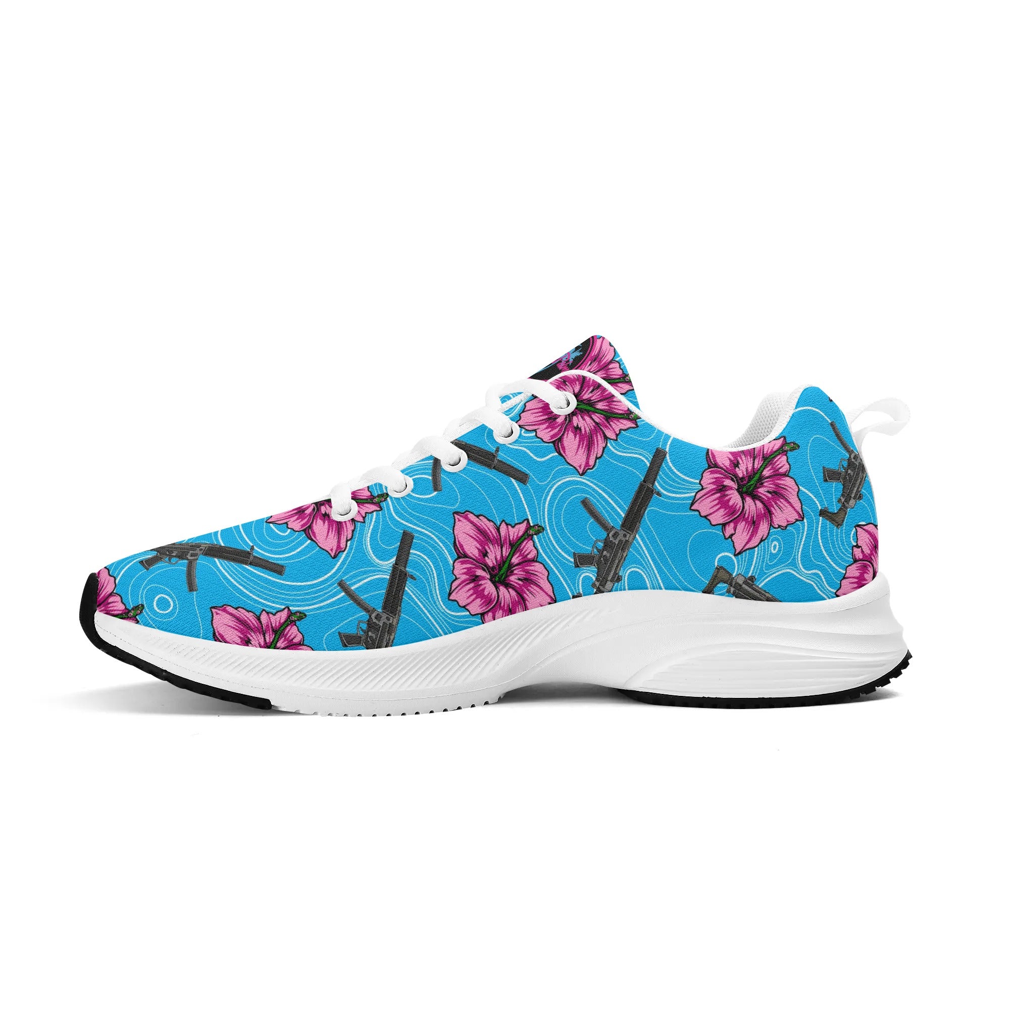 High Capacity Hibiscus Blue Running Shoes