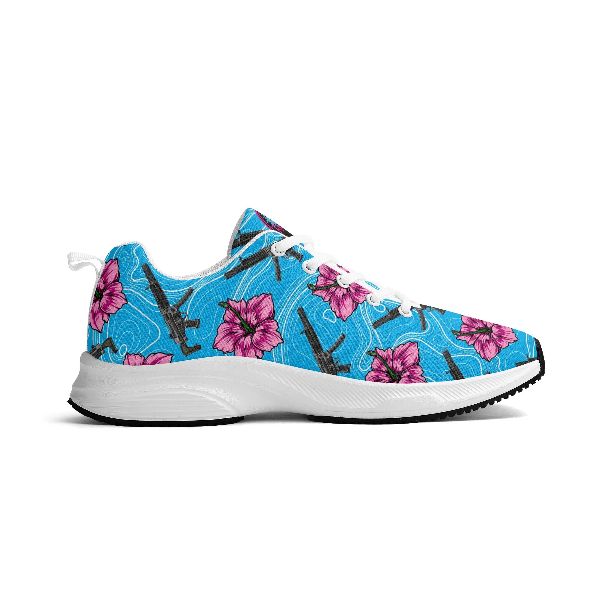 High Capacity Hibiscus Blue Running Shoes