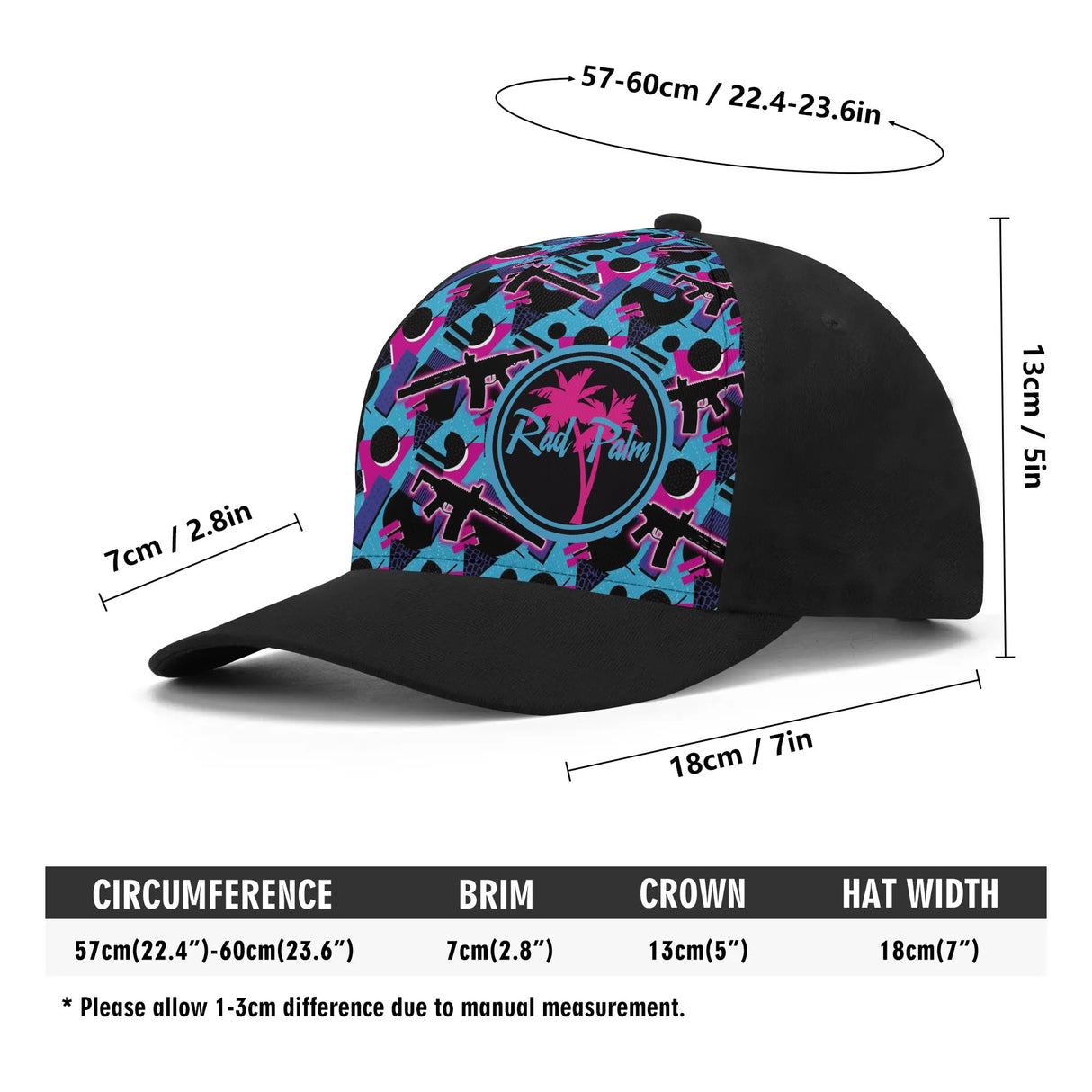 Gorra de béisbol con diseño de tejón de miel