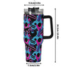 Honey Badger 40oz Stainless Steel Tumbler Gift With Black Handle and Straw