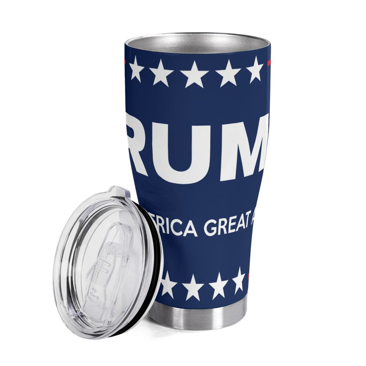 Vaso de acero inoxidable con la frase "Trump MAGA" de 30 onzas