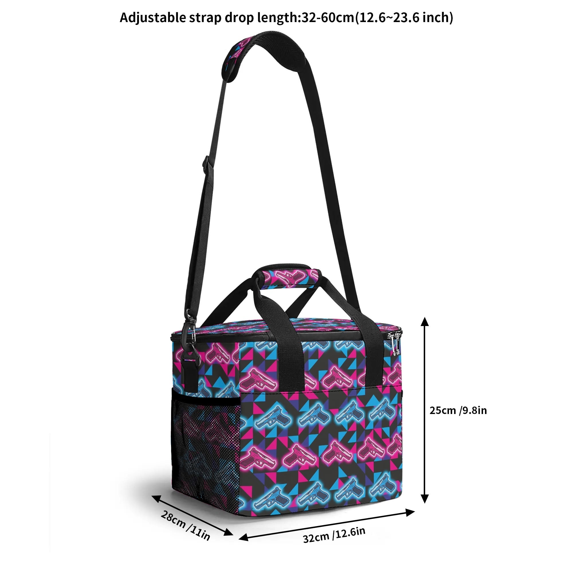 Neon Glocks Insulated Leakproof Cooler Bag Lunch Box