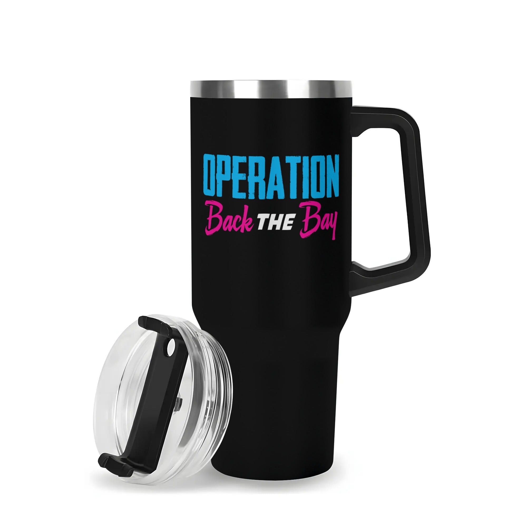 Operation Back The Bay 40oz Stainless Steel Tumbler Gift With Black Handle and Straw