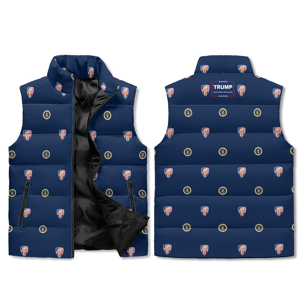 Trump Zip Up Puffer Vest