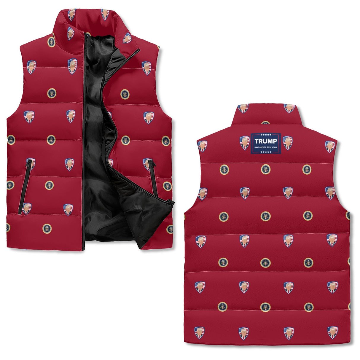 Trump Zip Up Puffer Vest