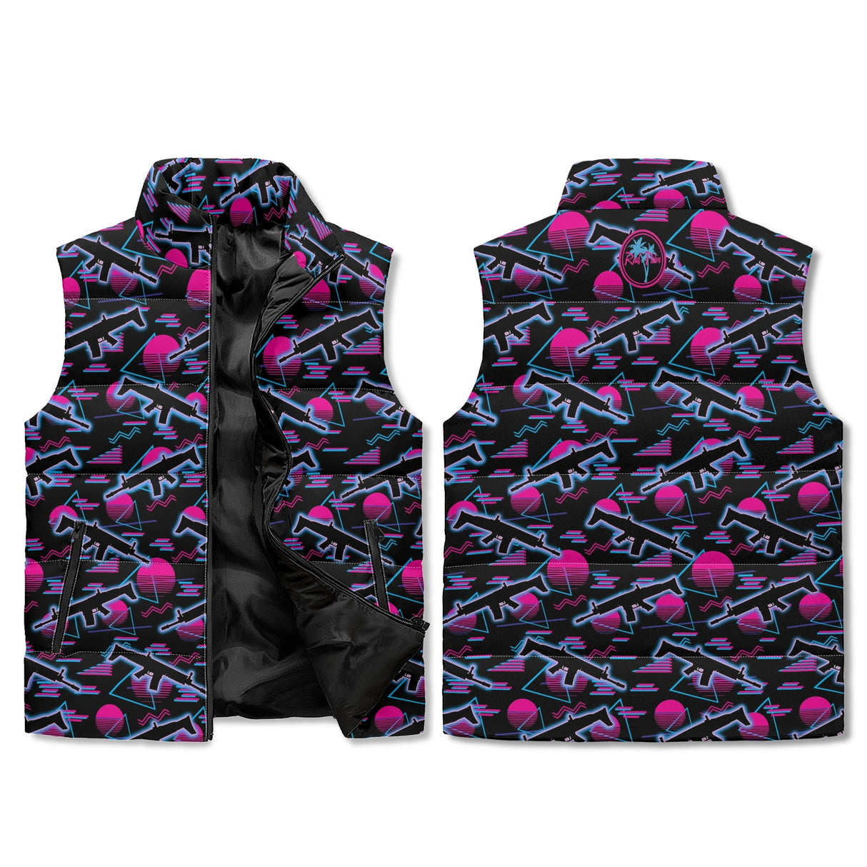 Miami Nights Zip Up Puffer Vest