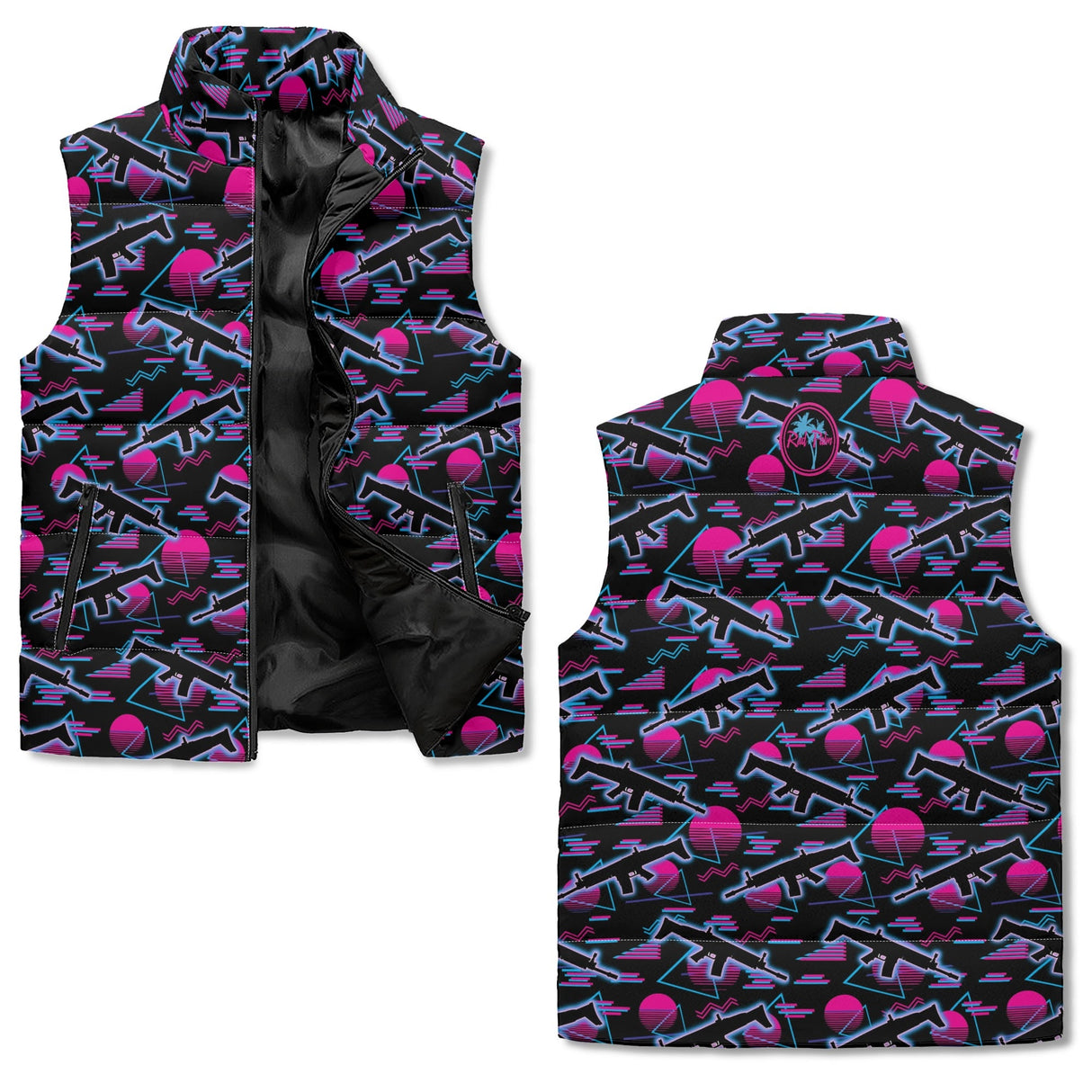 Miami Nights Zip Up Puffer Vest