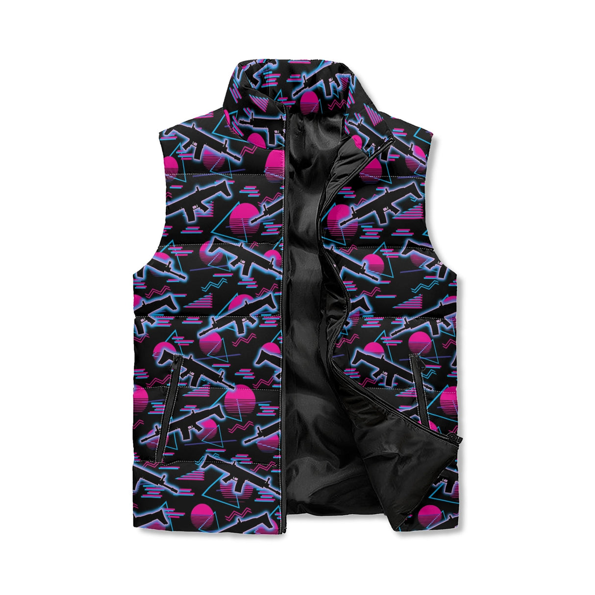 Miami Nights Zip Up Puffer Vest