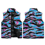 Miami Tiger Stripe Zip Up Puffer Vest