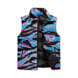 Miami Tiger Stripe Zip Up Puffer Vest