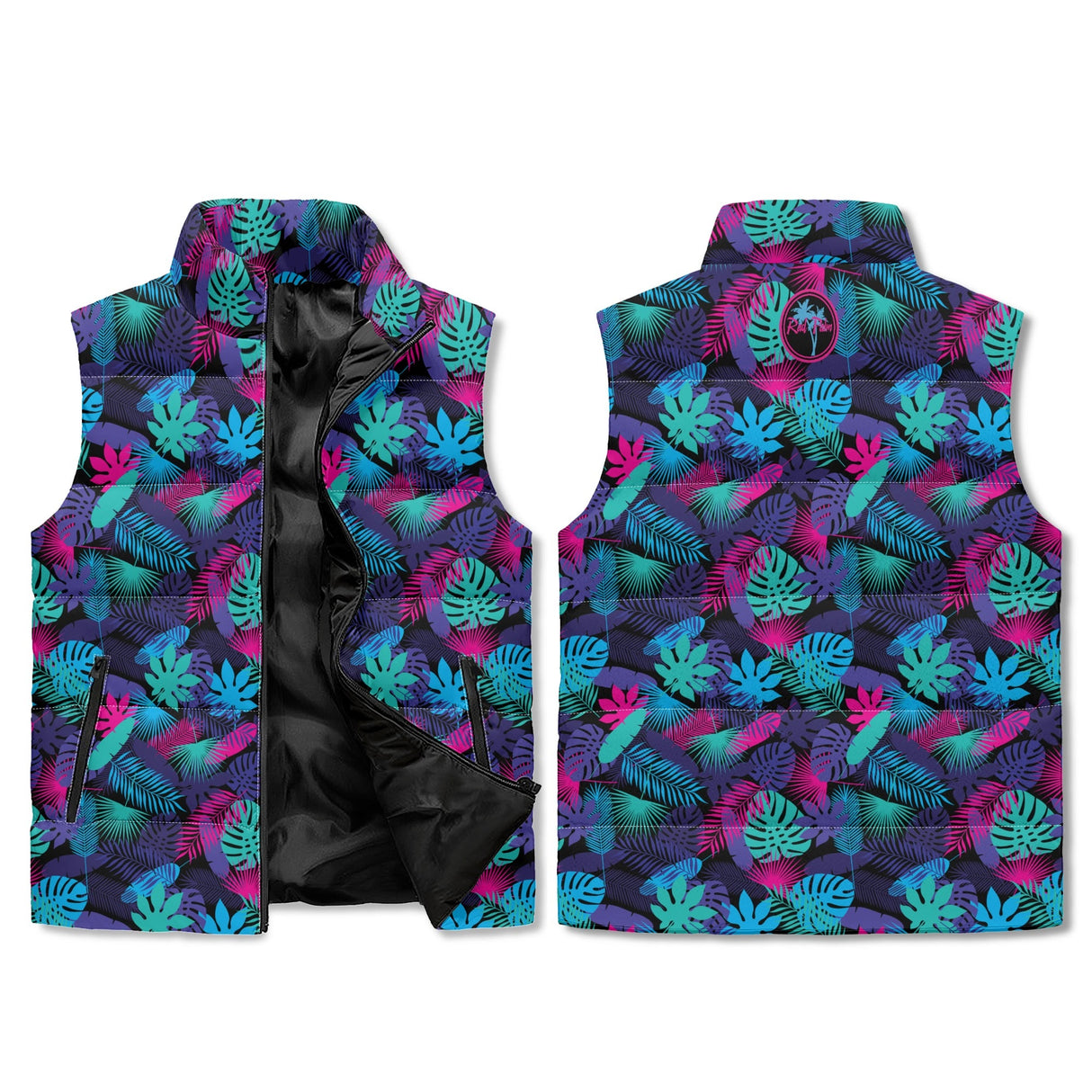 Neon Jungle Zip Up Puffer Vest