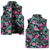 Evening Tropics Zip Up Puffer Vest