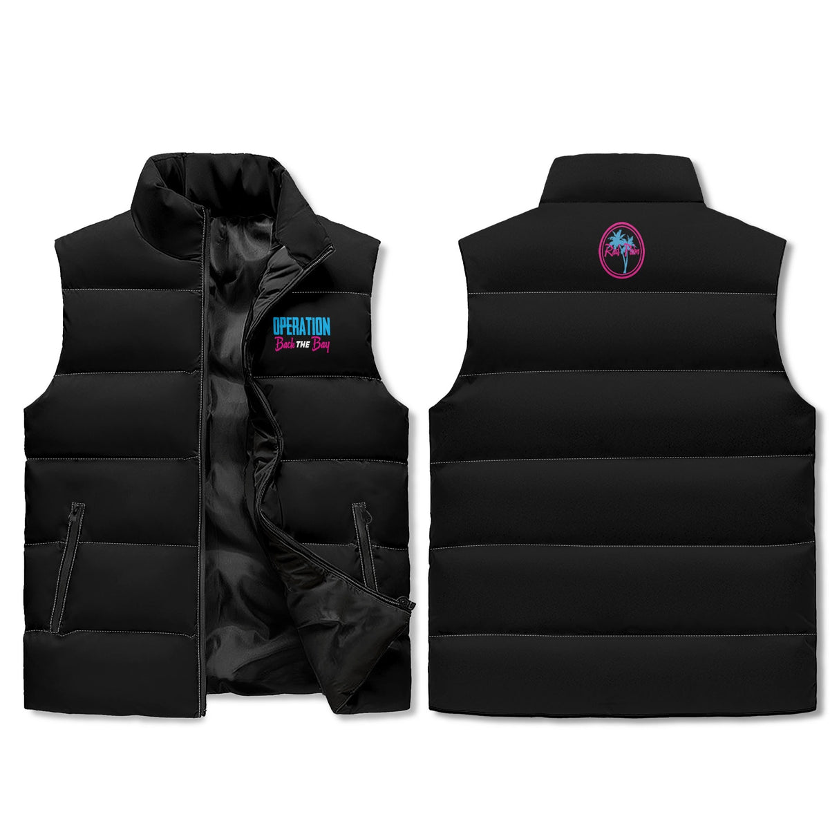 Operation Back The Bay Zip Up Puffer Vest