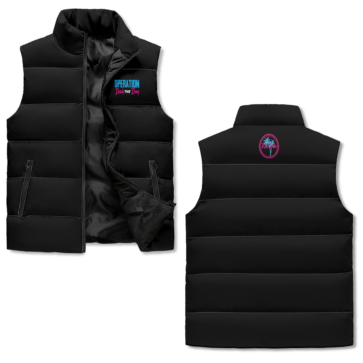 Operation Back The Bay Zip Up Puffer Vest