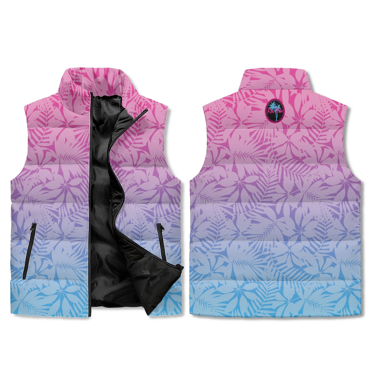 Fading Sunset Zip Up Puffer Vest