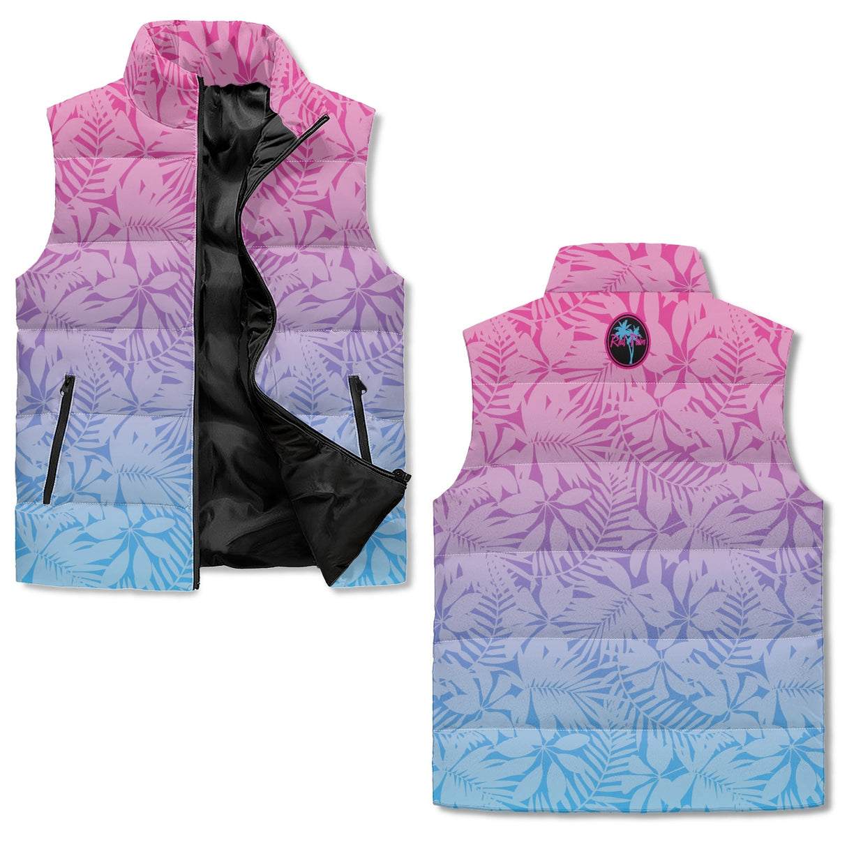 Fading Sunset Zip Up Puffer Vest