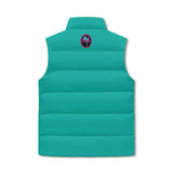 Teal Zip Up Puffer Vest