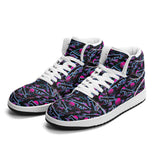 Miami Nights Mens Premium PU Leather High Top Sneakers-V2