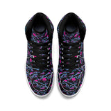 Miami Nights Mens Premium PU Leather High Top Sneakers-V2