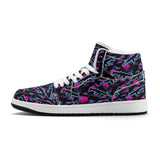 Miami Nights Mens Premium PU Leather High Top Sneakers-V2