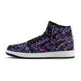 Miami Nights Mens Premium PU Leather High Top Sneakers-V2