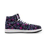 Miami Nights Mens Premium PU Leather High Top Sneakers-V2