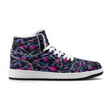 Miami Nights Mens Premium PU Leather High Top Sneakers-V2