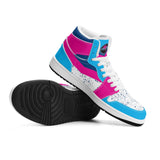 Bottoms Up Mens Premium PU Leather High Top Sneakers-V2