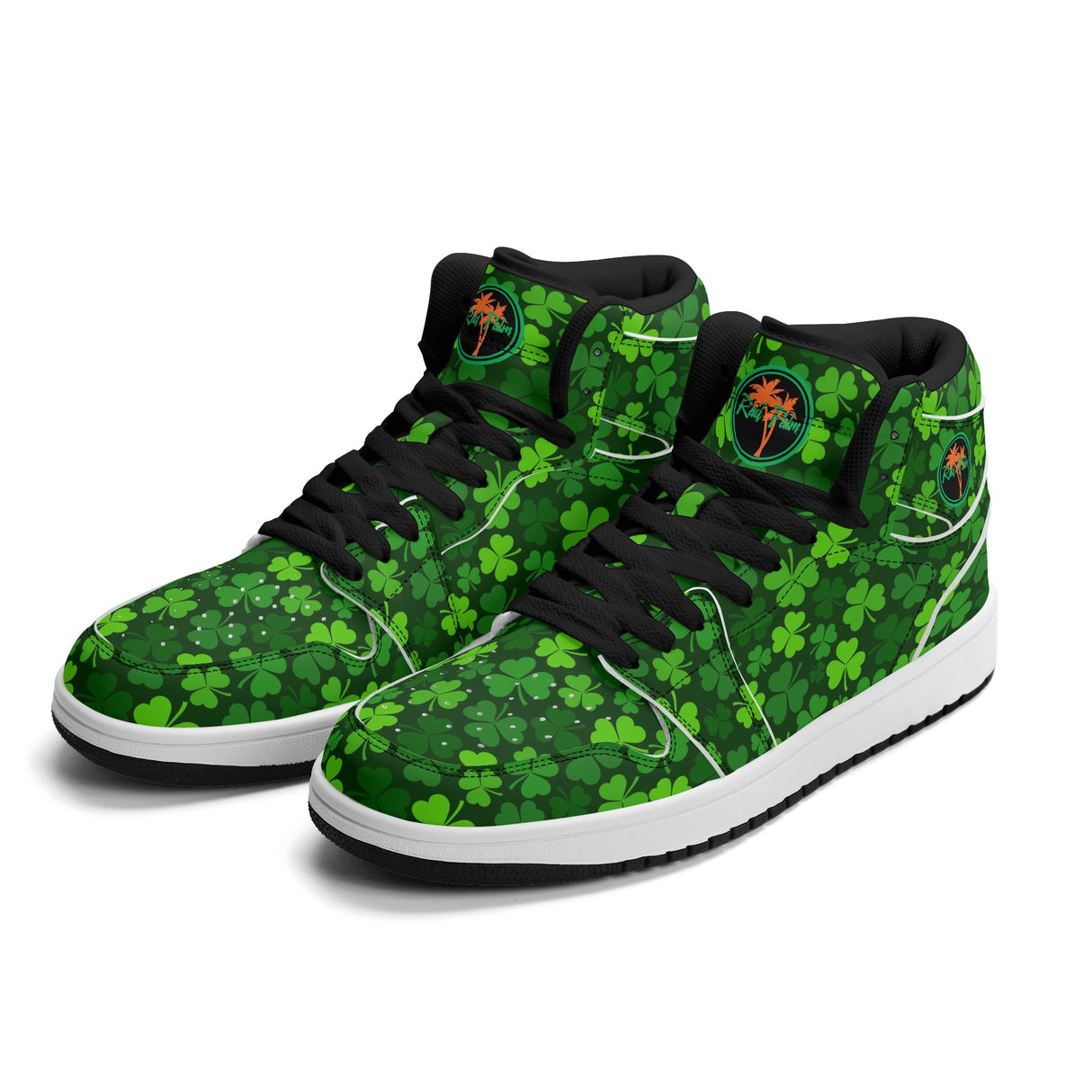 Shamrock Kicks Mens Premium PU Leather High Top Sneakers-V2