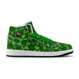 Shamrock Kicks Mens Premium PU Leather High Top Sneakers-V2