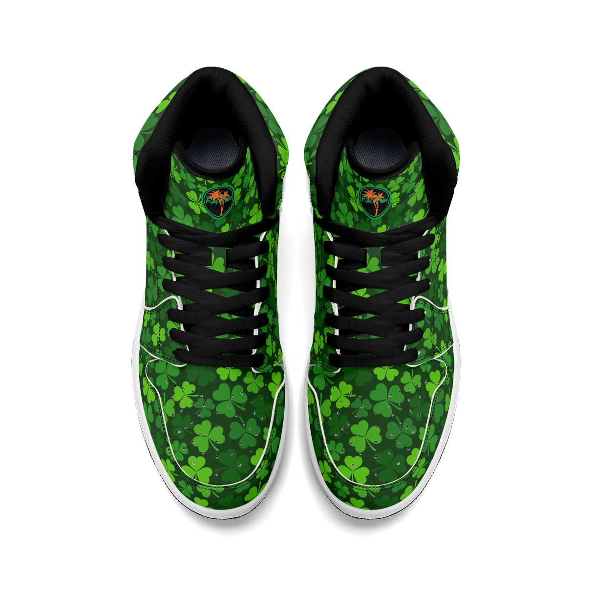 Shamrock Kicks Mens Premium PU Leather High Top Sneakers-V2