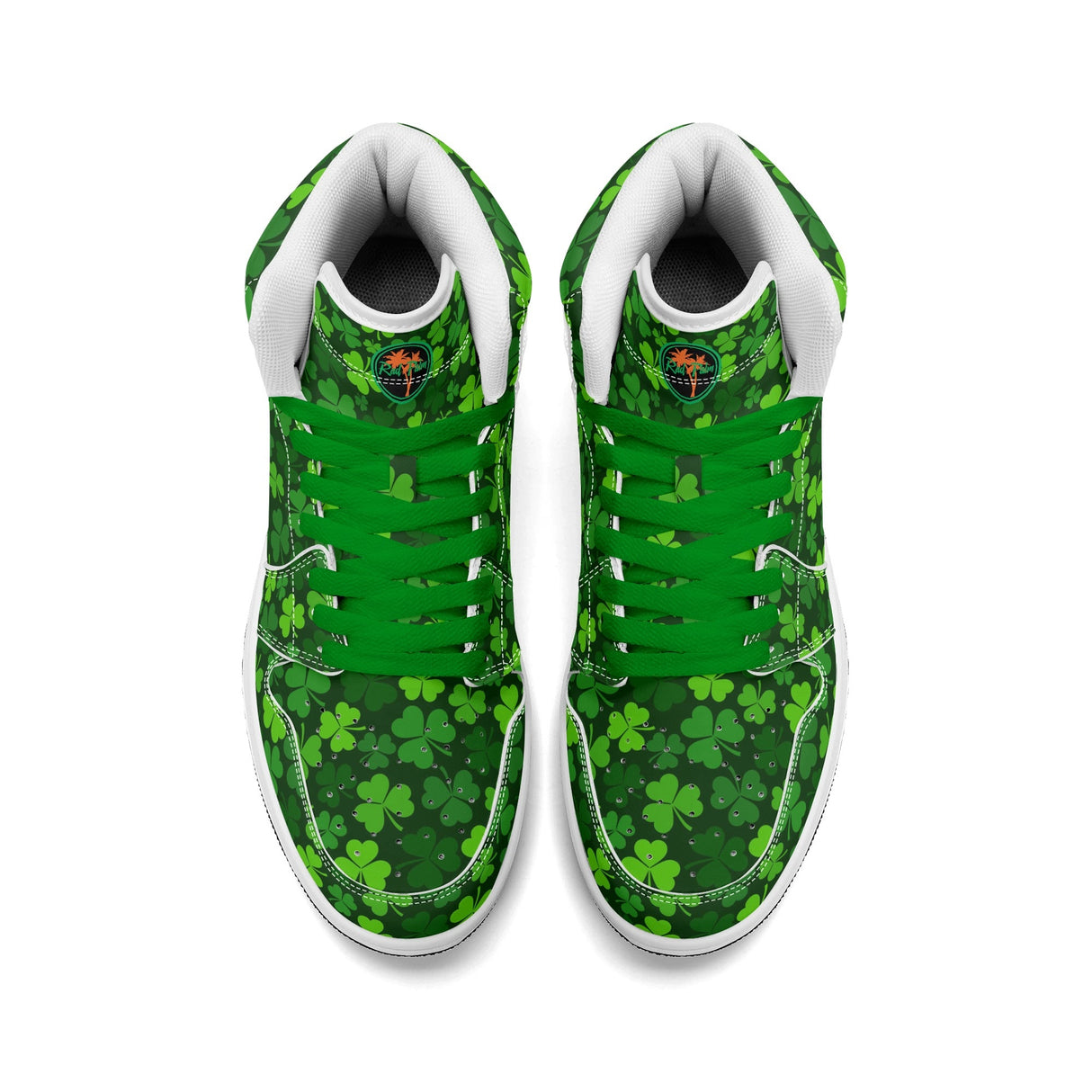 Shamrock Kicks Mens Premium PU Leather High Top Sneakers-V2