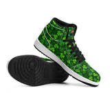 Shamrock Kicks Mens Premium PU Leather High Top Sneakers-V2