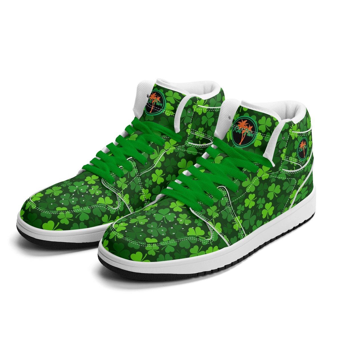 Shamrock Kicks Mens Premium PU Leather High Top Sneakers-V2