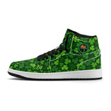 Shamrock Kicks Mens Premium PU Leather High Top Sneakers-V2