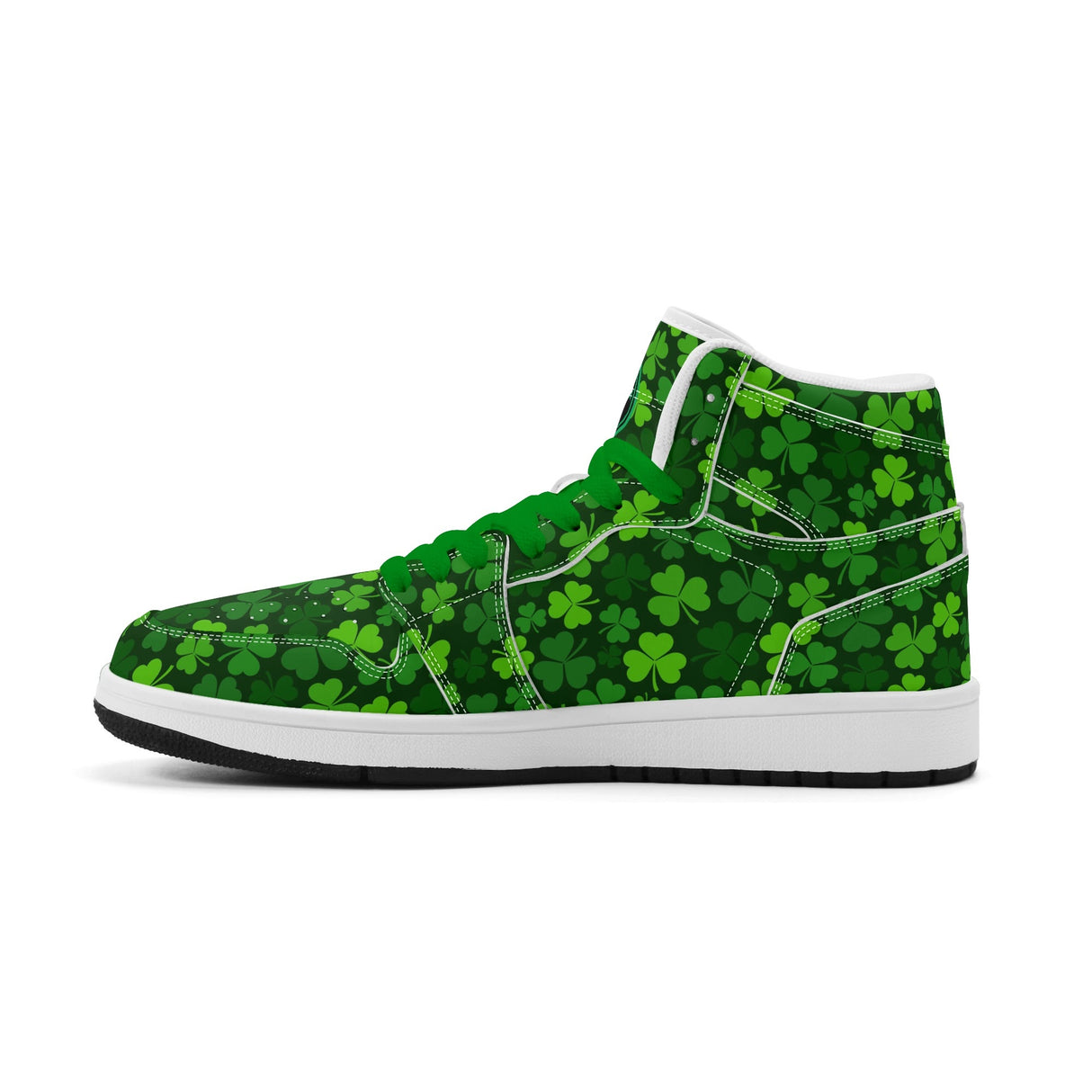 Shamrock Kicks Mens Premium PU Leather High Top Sneakers-V2