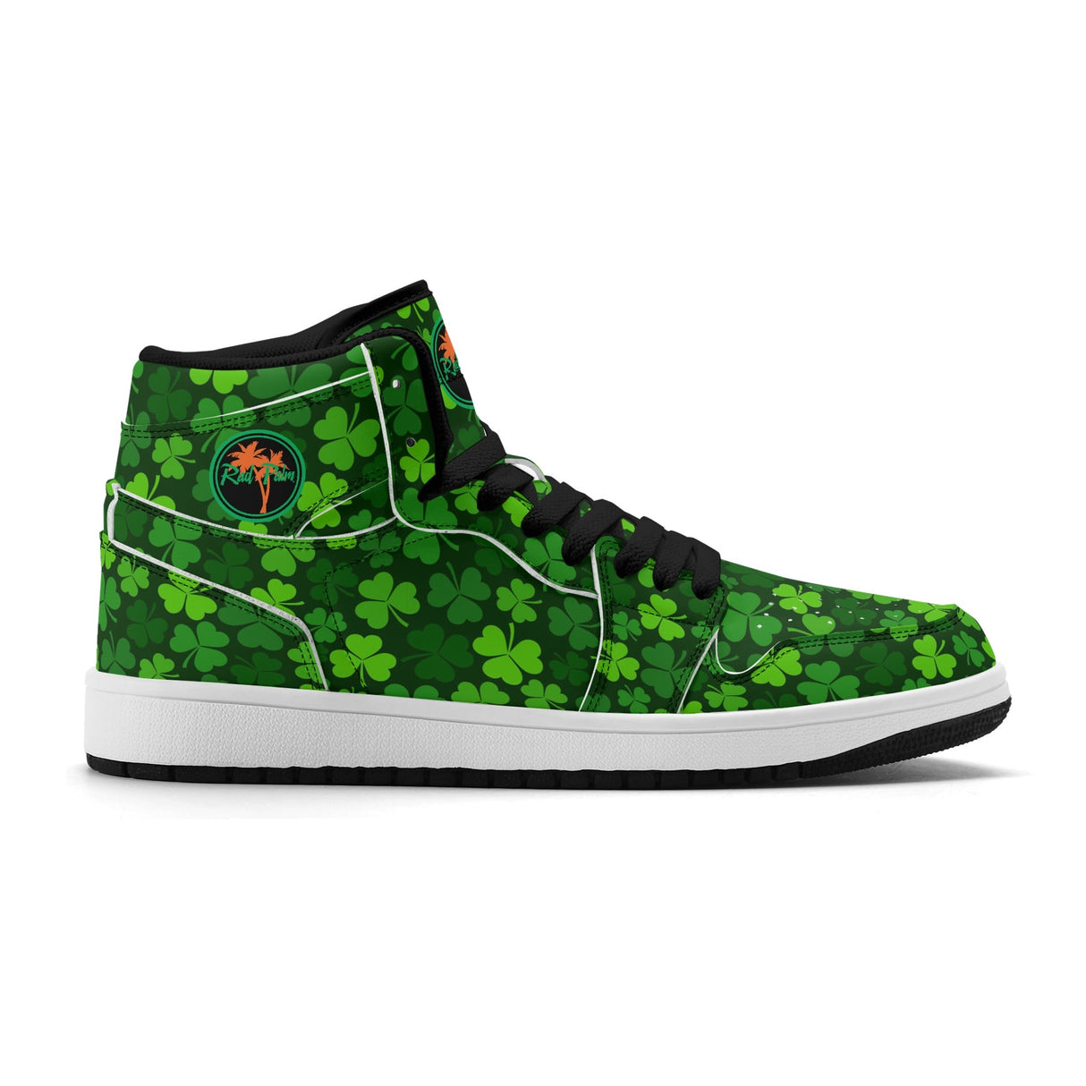 Shamrock Kicks Mens Premium PU Leather High Top Sneakers-V2