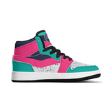 Bottoms Up Childrens Premium High Top Leather Sneakers