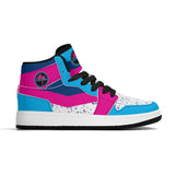 Bottoms Up Childrens Premium High Top Leather Sneakers