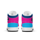 Bottoms Up Childrens Premium High Top Leather Sneakers