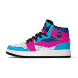 Bottoms Up Childrens Premium High Top Leather Sneakers