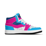 Bottoms Up Childrens Premium High Top Leather Sneakers